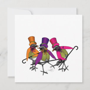Invitación a la fiesta de Boogie de Aves Funky