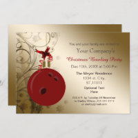 Invitación a la fiesta de Bowling, festividad corp