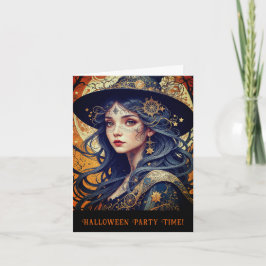 Invitación a la fiesta de brujas con tema de Hallo