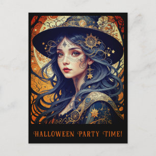 Invitación a la fiesta de brujas con tema de Hallo