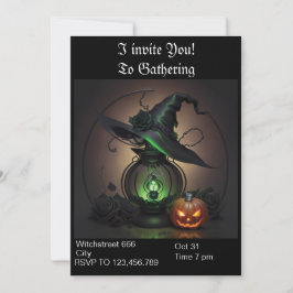 Invitación a la fiesta de Brujas de Halloween