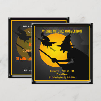 Invitación a la fiesta de brujas de Halloween