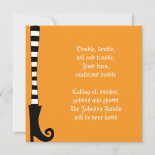 Invitación a la fiesta de brujas de Halloween