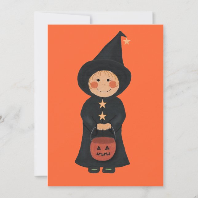 Invitación a la fiesta de Brujas de Halloween (Anverso)