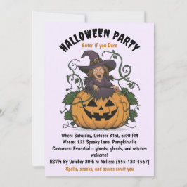 Invitación a la fiesta de brujas de Halloween