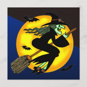 Invitación a la fiesta de Brujas en Halloween