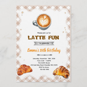 Invitación a la fiesta de brunch de cumpleaños con