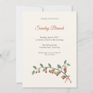 Invitación a la fiesta de brunch de la rama de bay