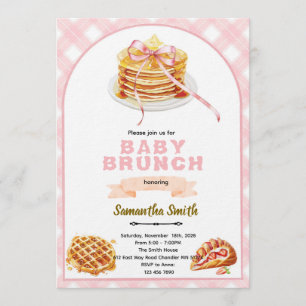 invitación a la fiesta de brunch de lazos