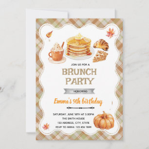 invitación a la fiesta de brunch de otoño