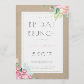 Invitación a la fiesta de Brunch nupcial