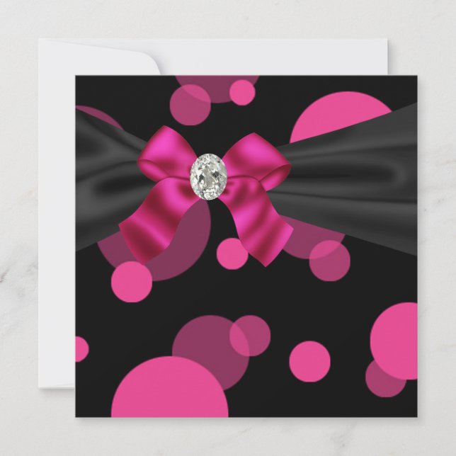 Invitación a la fiesta de burbujas con corbata neg (Anverso)