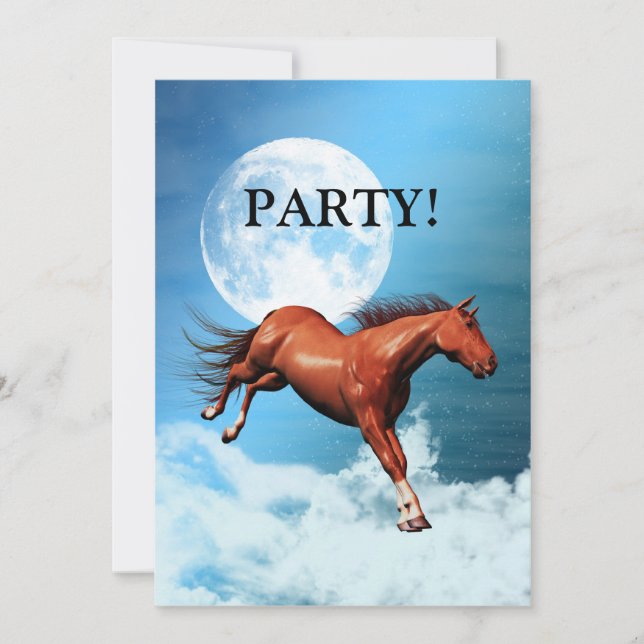 Invitación a la fiesta de caballos de espíritu (Anverso)