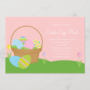 Invitación a la fiesta de cacería de huevos de la 