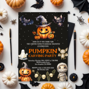 Invitación a la Fiesta de Calabaza de Halloween