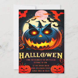 Invitación a la fiesta de calabaza de Halloween