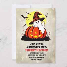 Invitación a la fiesta de calabaza fantasma de Hal