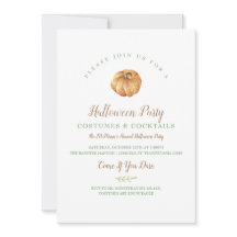 Invitación a la fiesta de calabaza Halloween