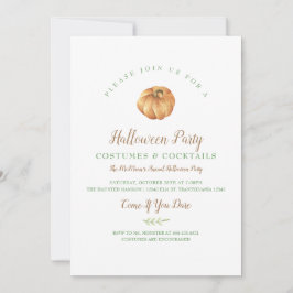 Invitación a la fiesta de calabaza Halloween