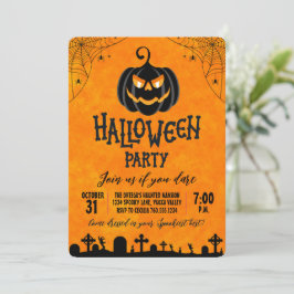 Invitación a la fiesta de calabaza Halloween