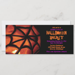 Invitación a la fiesta de calabaza tallada en Hall