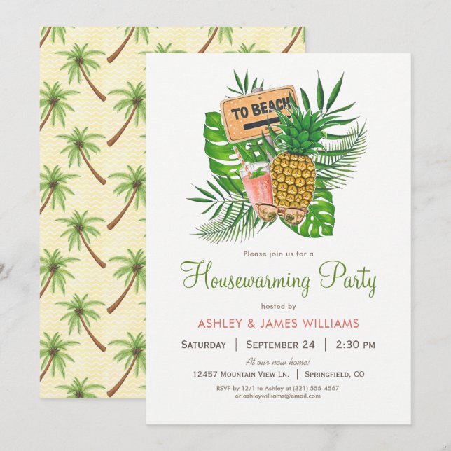 Invitación a la fiesta de calentamiento de la casa (Anverso / Reverso)