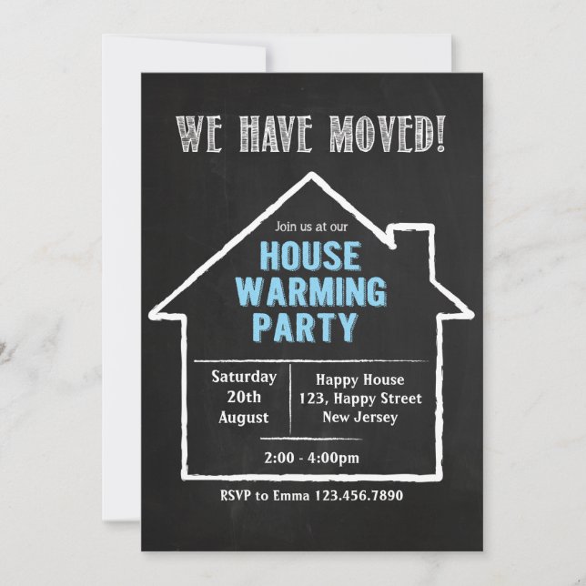 Invitación a la fiesta de calentamiento de la casa (Anverso)