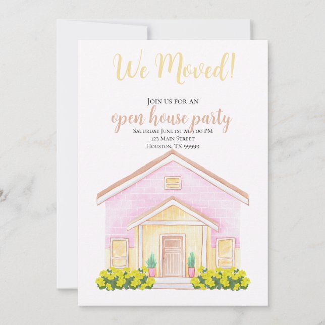 Invitación a la fiesta de calentamiento de la casa (Anverso)