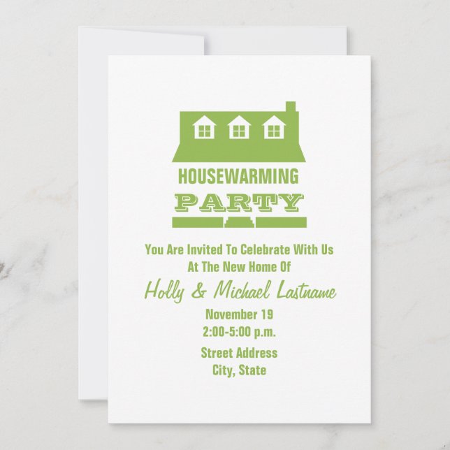 Invitación a la fiesta de calentamiento de la casa (Anverso)