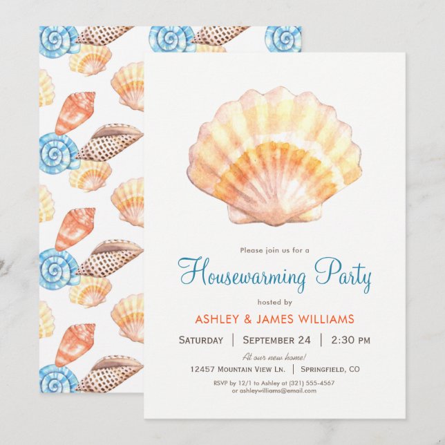 Invitación a la fiesta de calentamiento de la casa (Anverso / Reverso)