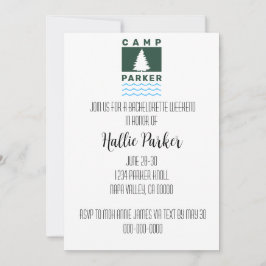 Invitación a la fiesta de Camp Bride Bachelorette