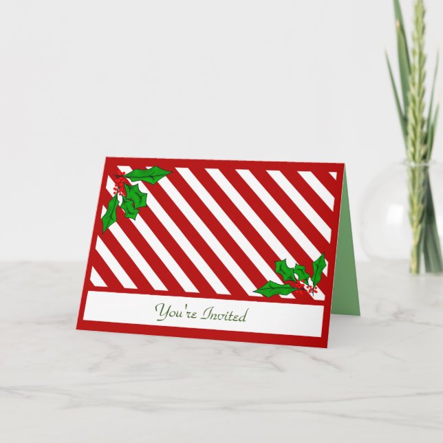 Invitación a la fiesta de Candy Cane Basics (Anverso)