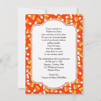 Invitación a la fiesta de Candy Corn Halloween