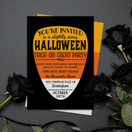 Invitación a la fiesta de Candy Corn Halloween