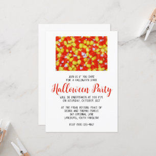 Invitación a la fiesta de Candy Corn Halloween