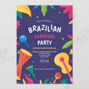Invitación a la fiesta de carnaval brasileña