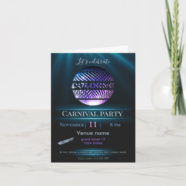 Invitación a la fiesta de Carnaval de Colonia (Anverso)