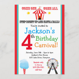 Invitación a la fiesta de carnaval de diversión y