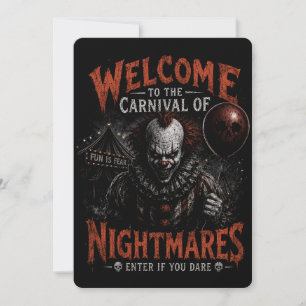 Invitación a la Fiesta de Carnaval de Pesadillas d