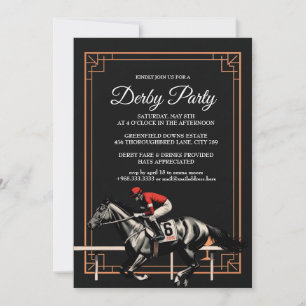 Invitación a la fiesta de carreras de caballos Der