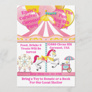Invitación a la fiesta de Carrusel y Carnaval de C