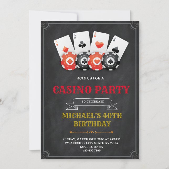 Invitación a la fiesta de casino en la noche del j (Anverso)