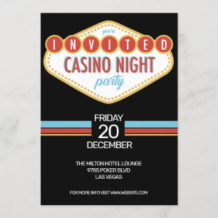 Invitación a la fiesta de Casino Night Party