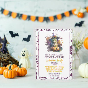 Invitación a la fiesta de Cat Halloween
