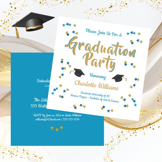 Invitación a la Fiesta de Celebración de Graduació (Graduation Celebration Party Invitation)