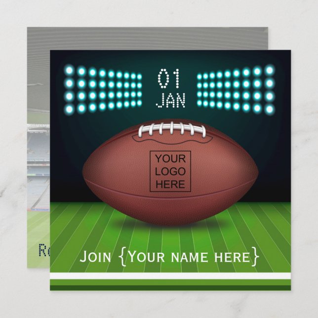 Invitación a la fiesta de celebración de Rugby aña (Anverso / Reverso)