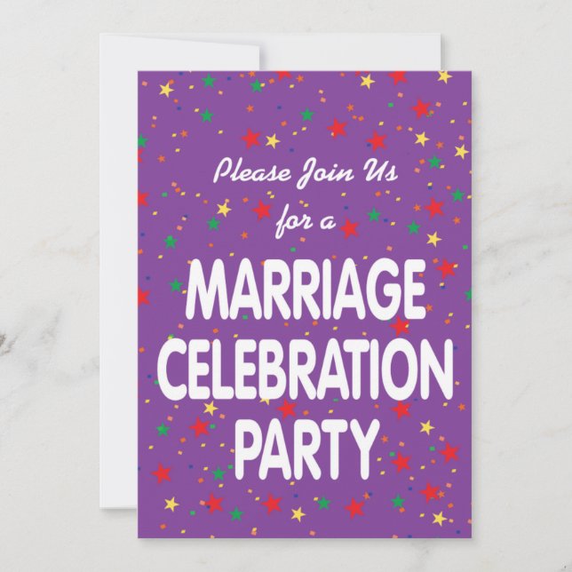 Invitación a la fiesta de celebración del matrimon (Anverso)