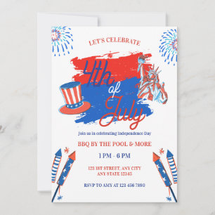 Invitación a la fiesta de celebración patriótica d