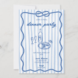 Invitación a la fiesta de Cena Casual Costal