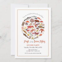 Invitación a la Fiesta de Cena de Festín de Marisc